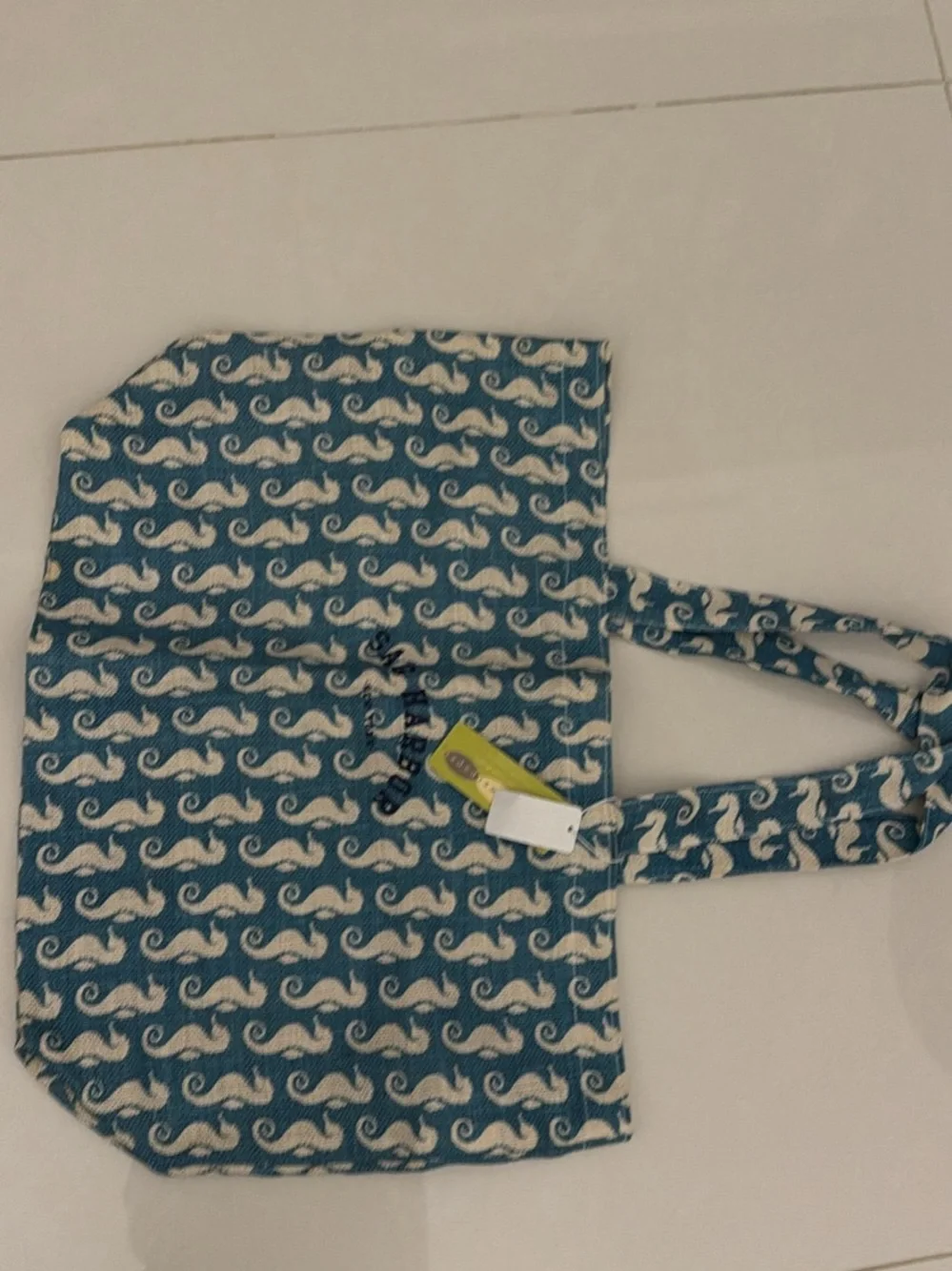Blue Patterned Whale-Print Women’s Tote Bag